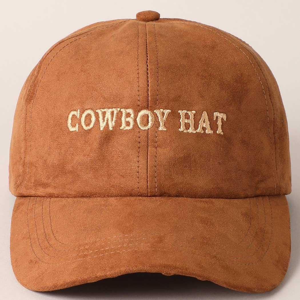 "Cowboy Hat" Suede Baseball Cap