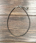 Handmade 15" 4mm Polish Navajo Bead Necklace