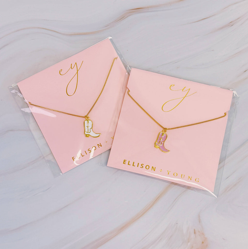 Cowgirl Boot Pendant Necklace