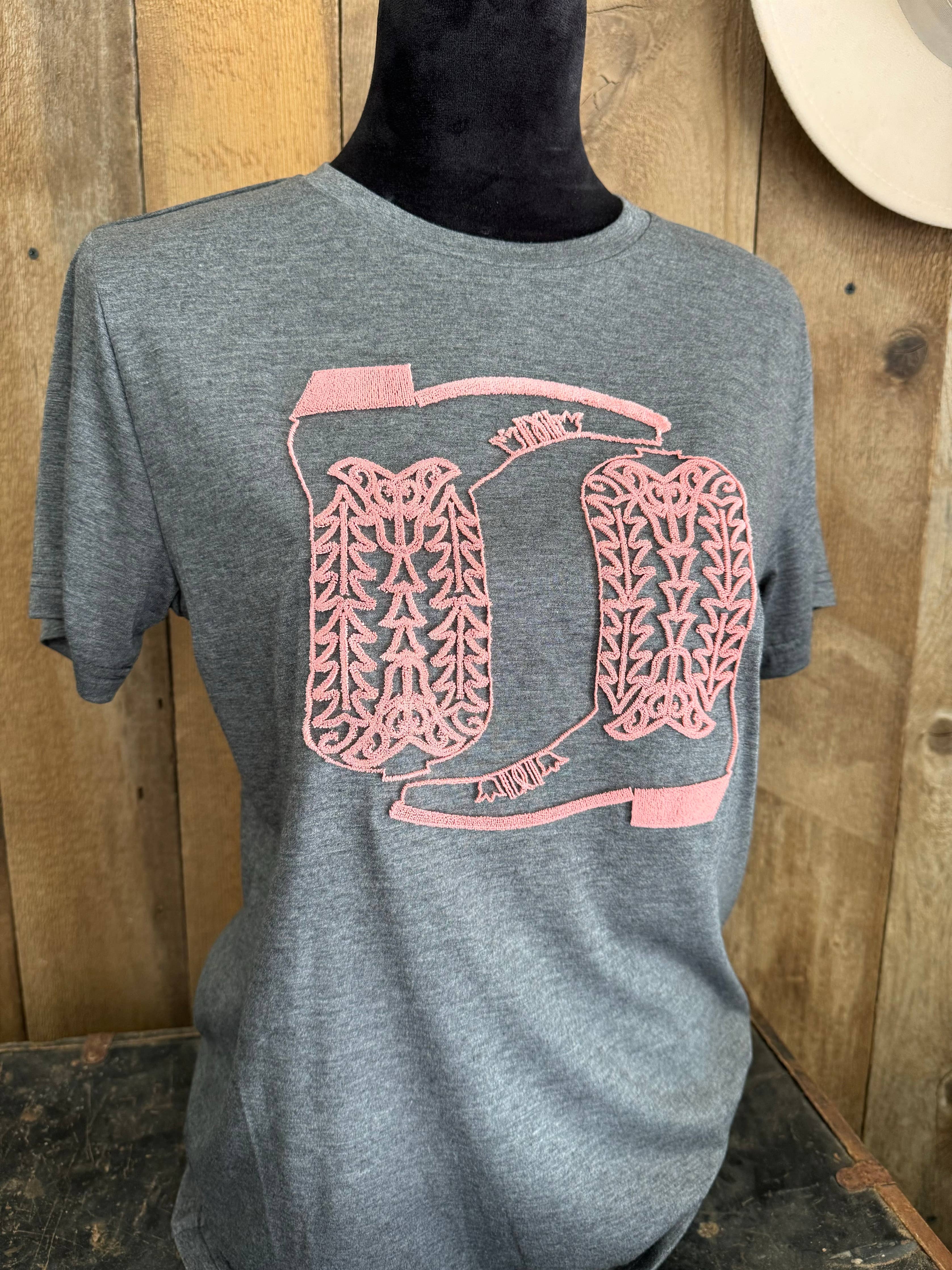 Cowboy Boot 3D Stitch Tee