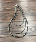 Handmade 30" 3-strand Navajo Bead Necklace
