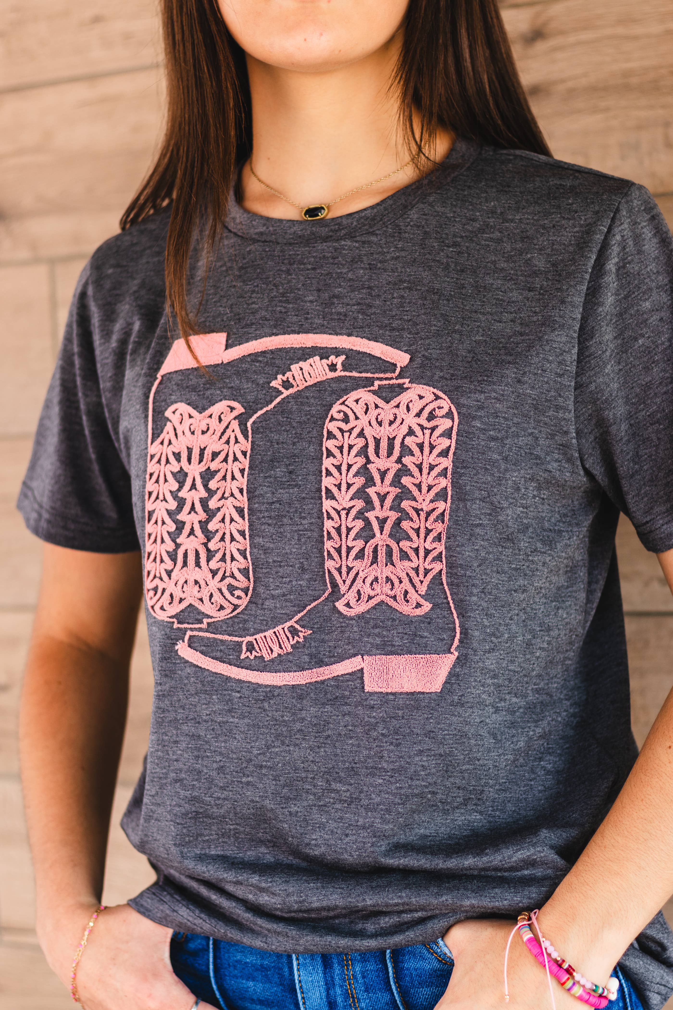 Cowboy Boot 3D Stitch Tee