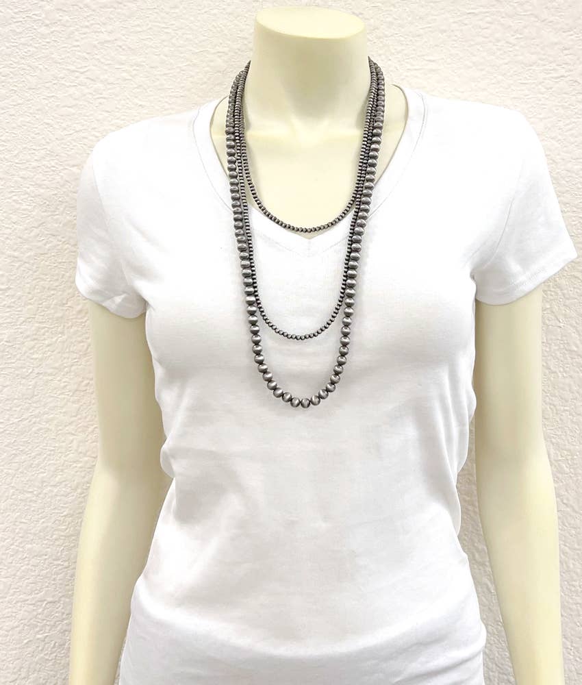 Handmade 30" 3-strand Navajo Bead Necklace