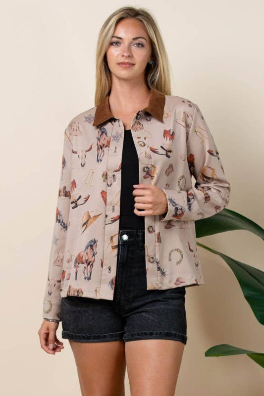 Western Collared Barn Jacket