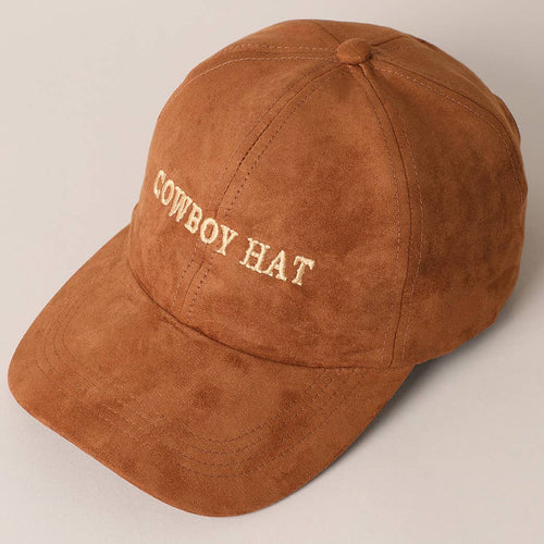 "Cowboy Hat" Suede Baseball Cap