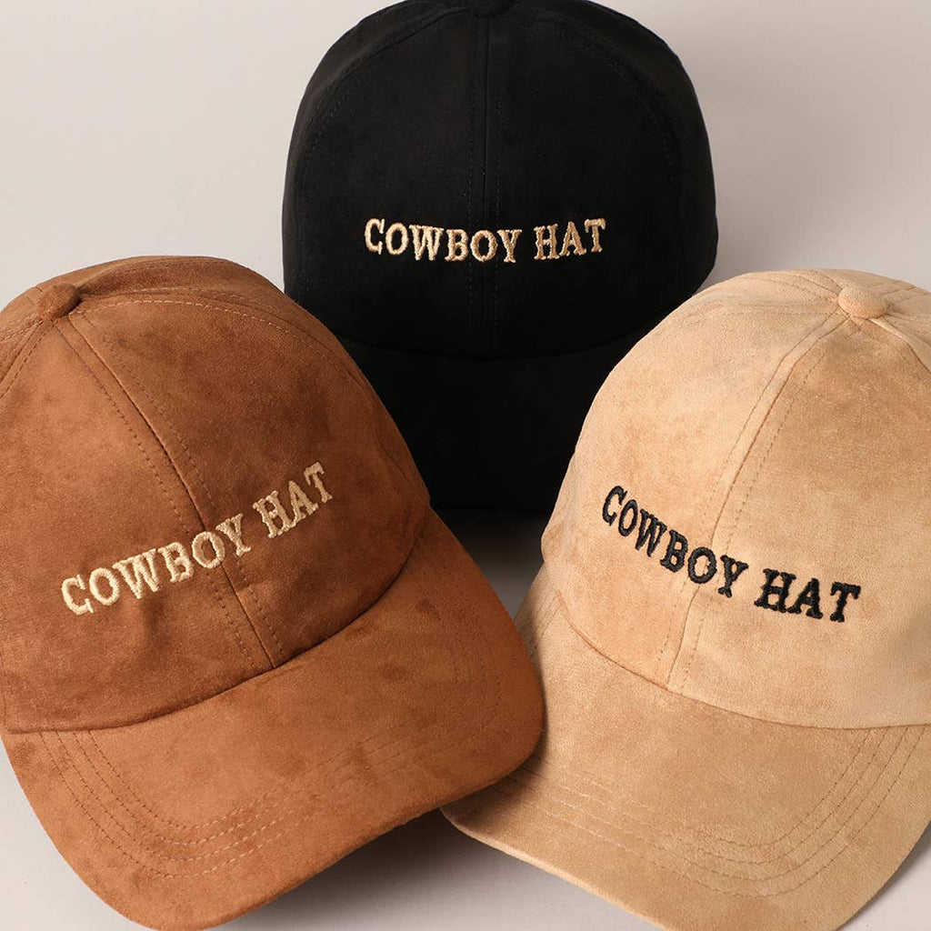 "Cowboy Hat" Suede Baseball Cap