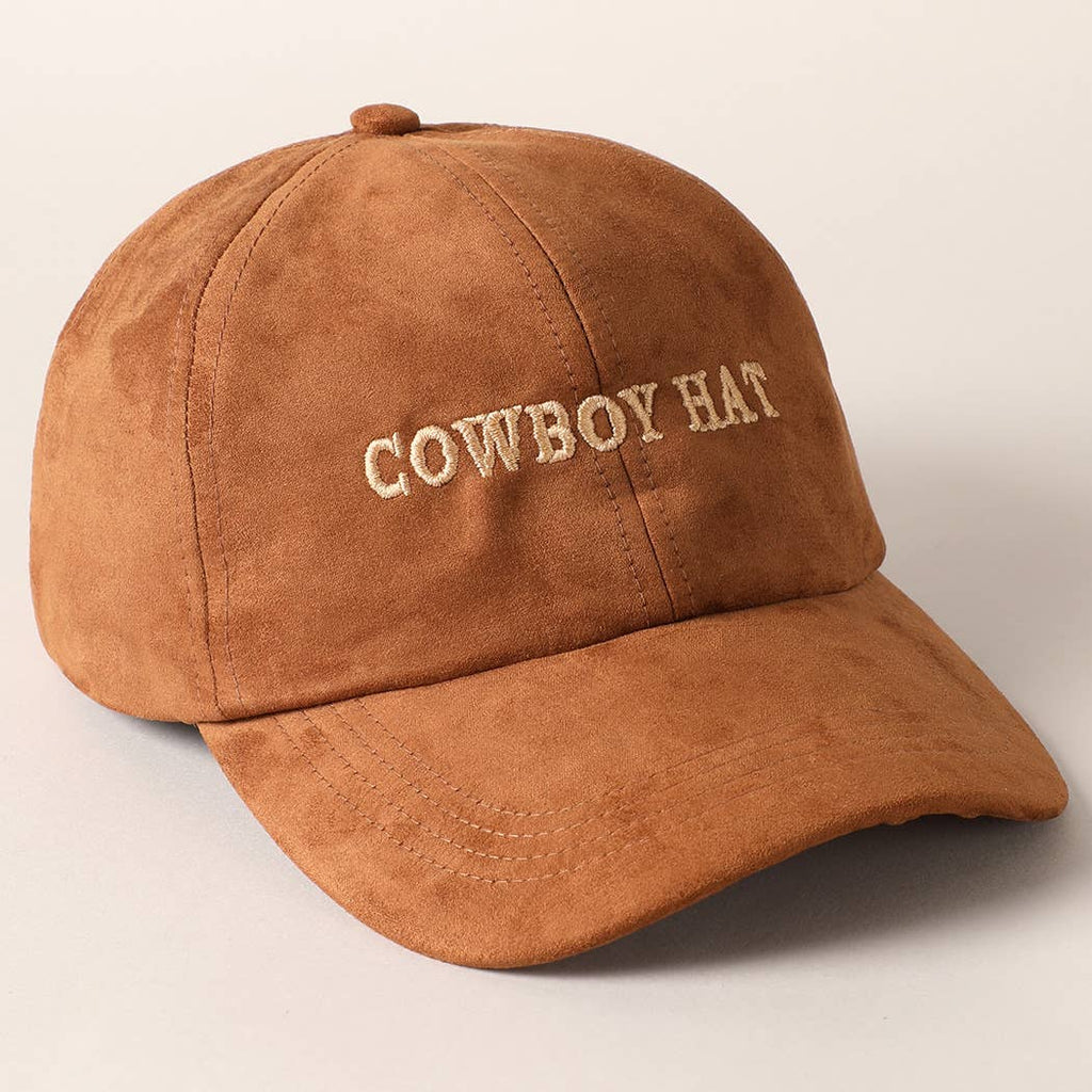 "Cowboy Hat" Suede Baseball Cap
