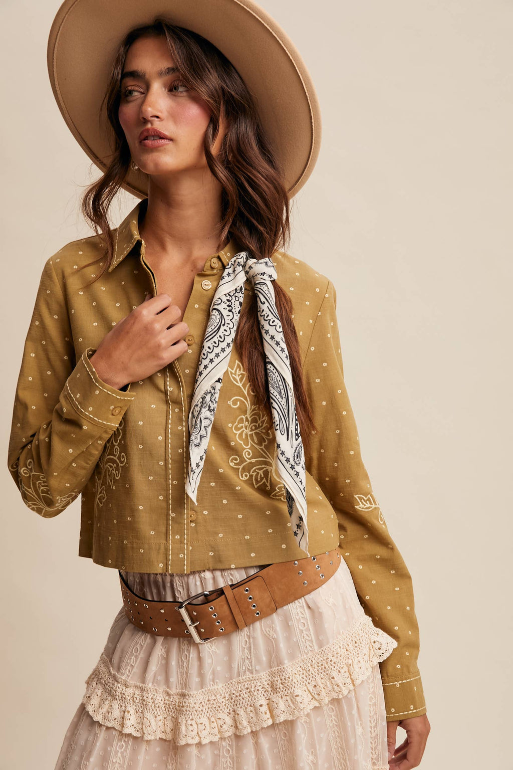Embroidered Western Cotton Shirt