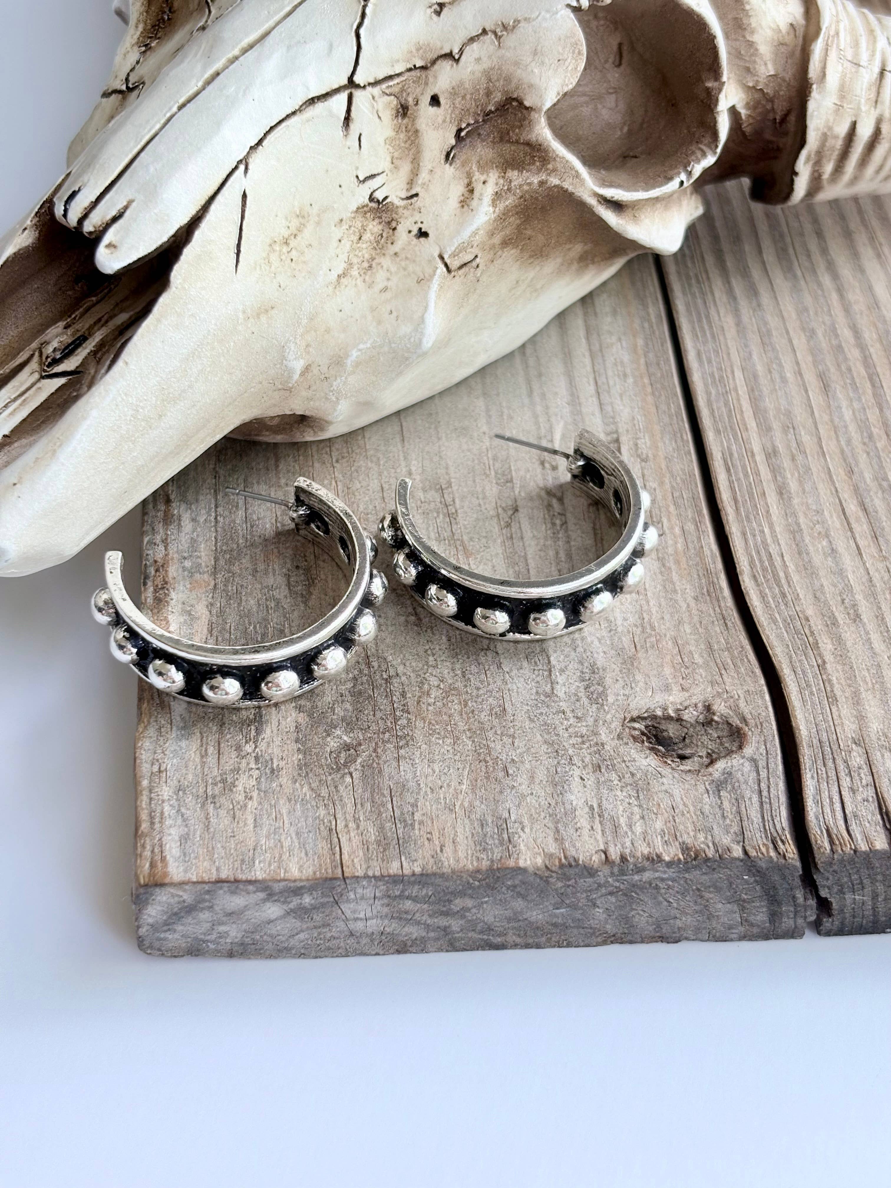 Western Open Hoop Earrings