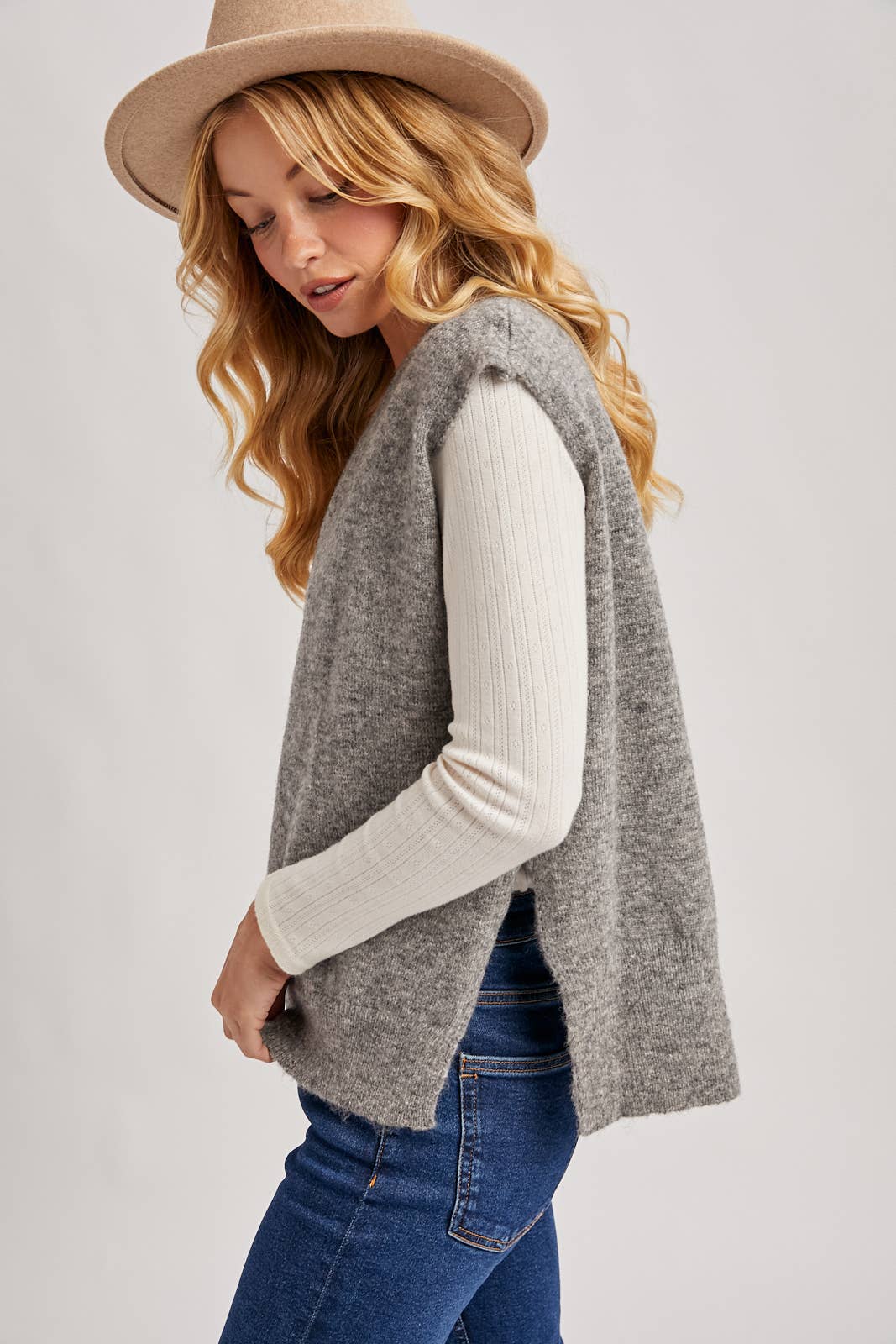 Oversized Knit Vest