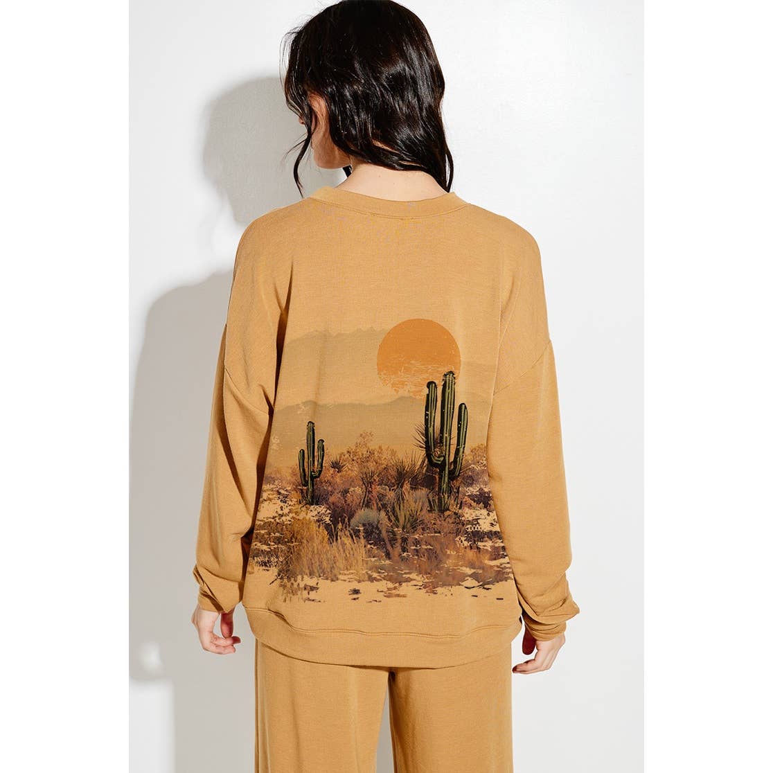 Desert rodeo print soft sweatshirt set