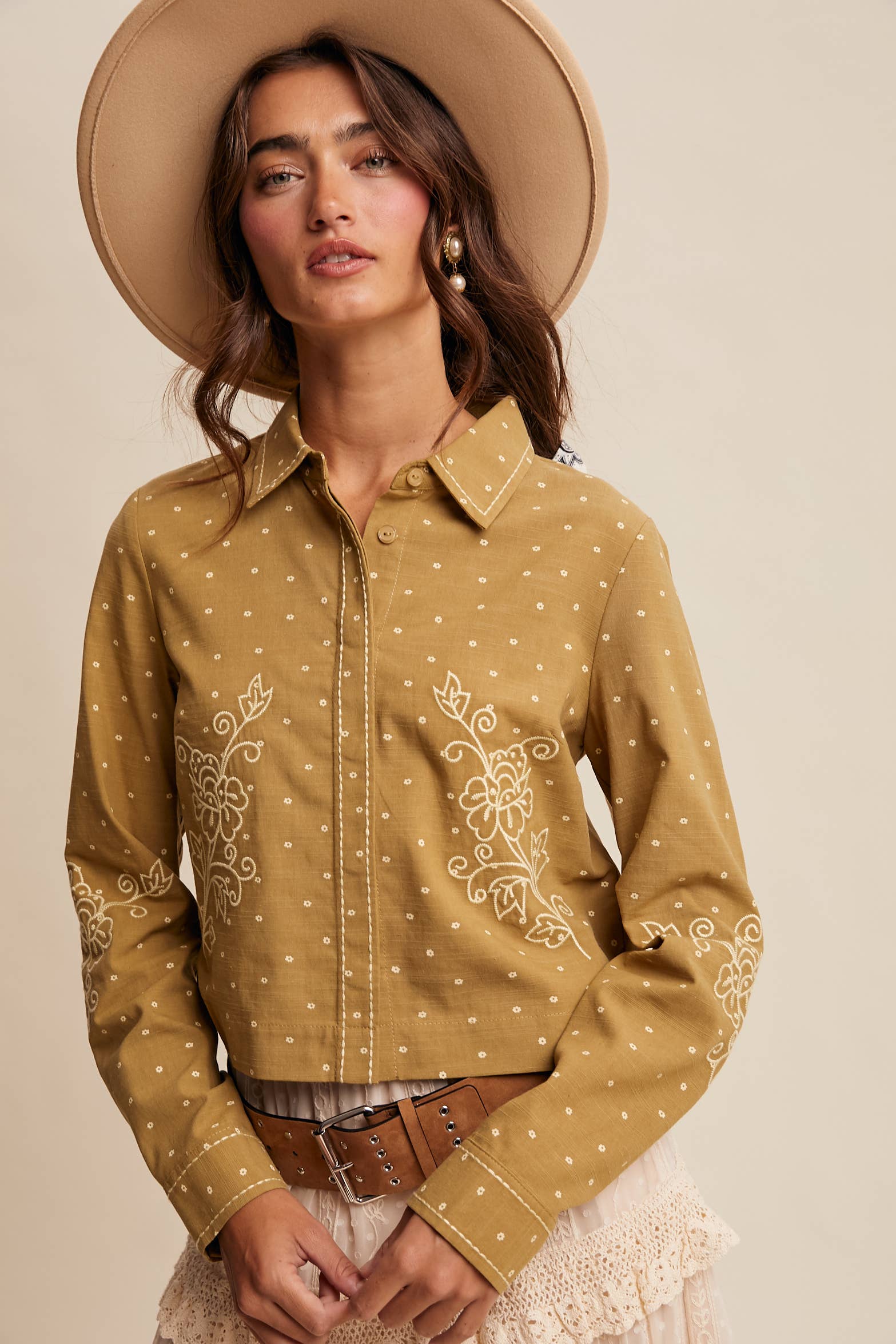 Embroidered Western Cotton Shirt